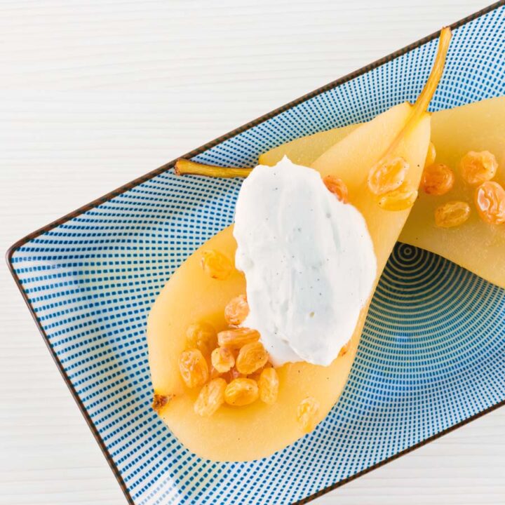 Tokaj Poached Pear With Chantilly Cream