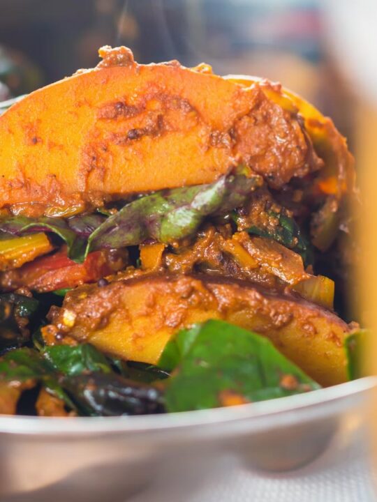 Saag Aloo is a long standing favourite curry of mine, the move from spinach to chard adds a depth of iron rich earthy flavour to an already wonderful dish!