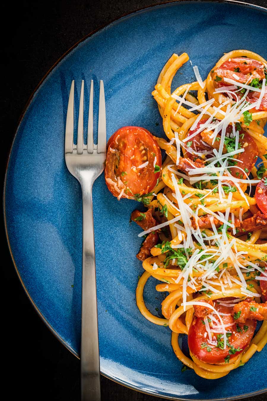 My version of Bucatini All Amatriciana the classic simple pasta recipe from the Lazio region of Italy and is gloriously simple.