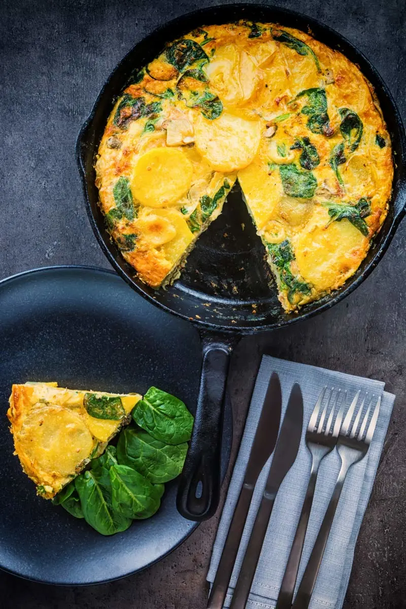 Call it what you will, potato frittata, Spanish omelette, tortilla española or even tortilla de patatas you still have a great base for the most simple and frugal of meals, this one uses smoked trout and capers to push it over the edge!