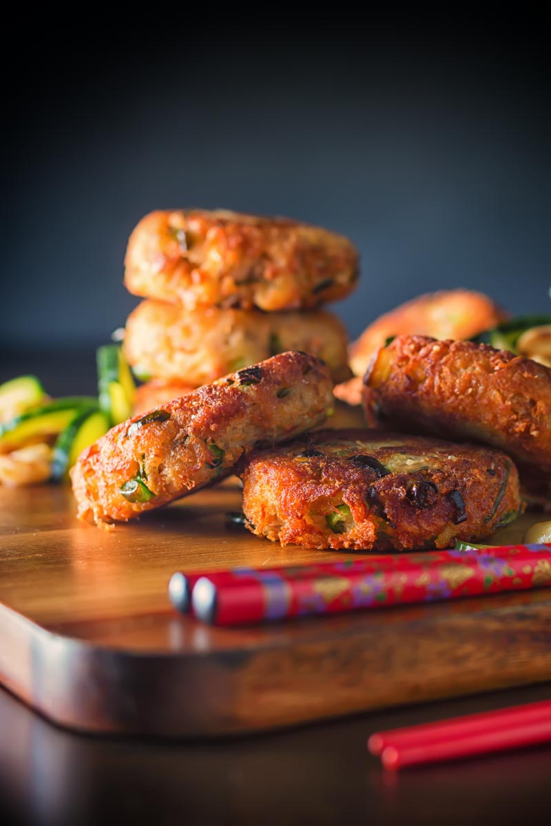 Spicy Tuna Fish Cakes With Cucumber Salad | Krumpli