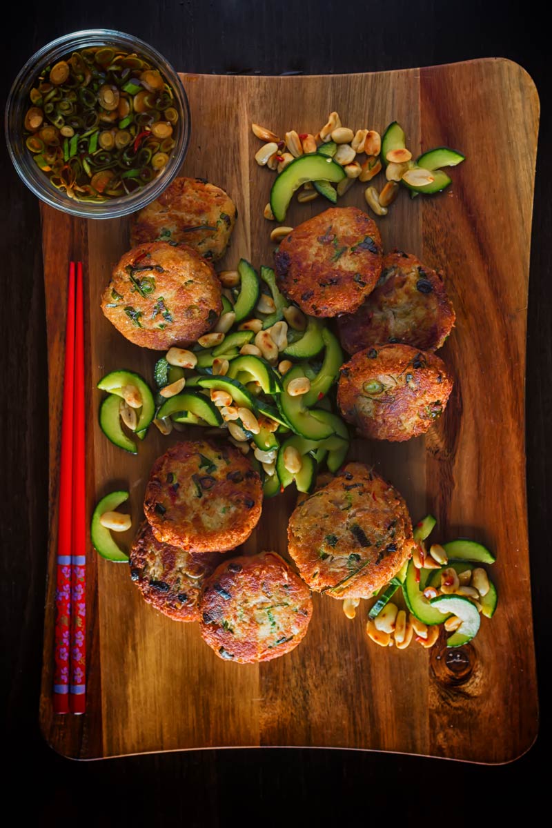 Spicy Tuna Fish Cakes With Cucumber Salad Krumpli