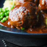 Faggots and Mash were the meatballs I grew up in the UK they have sadly fallen out of favour but these old skool classics are still my favourite