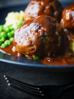 Faggots and Mash were the meatballs I grew up in the UK they have sadly fallen out of favour but these old skool classics are still my favourite