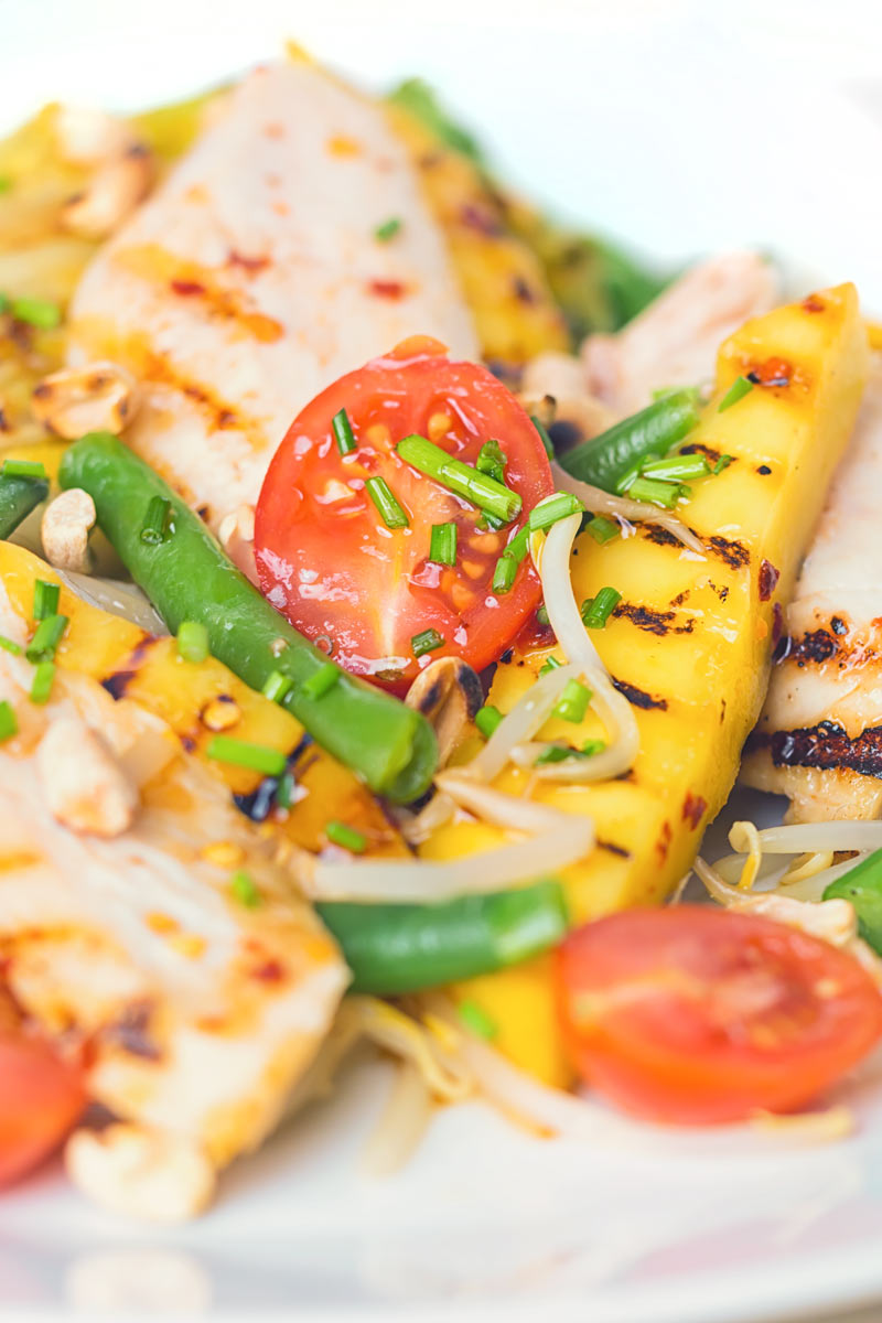 This griddled chicken and mango salad is the epitome of bright and zingy summer flavours but made with ingredients that are available all year round