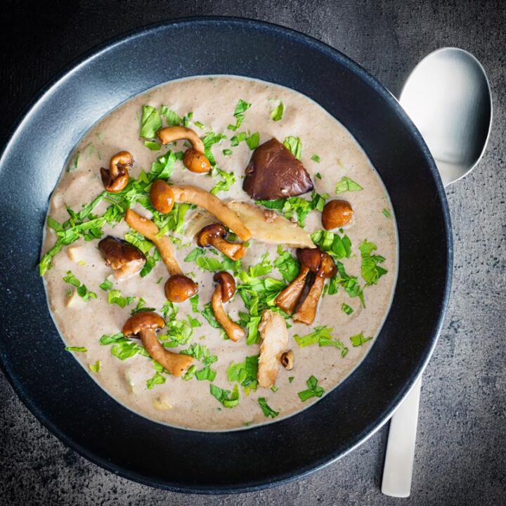 Using frozen mushrooms brings the wonderful autumnal flavours in this cream of wild mushroom soup within reach of every home cook!