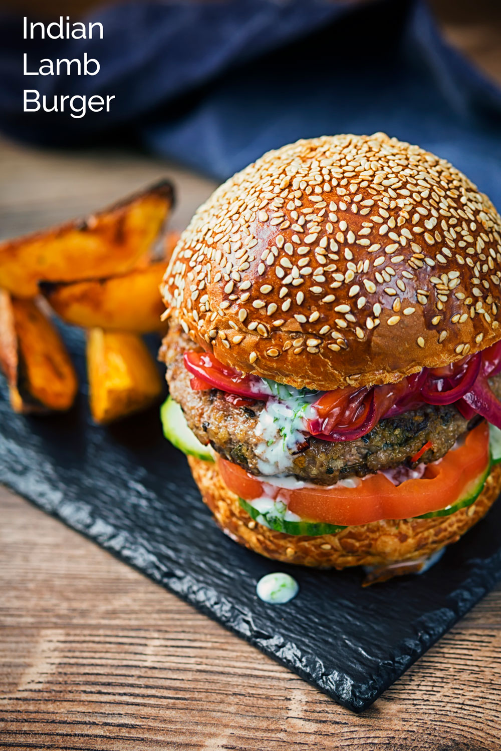 Indian Spicy Lamb Burgers with Red Onion Chutney Krumpli