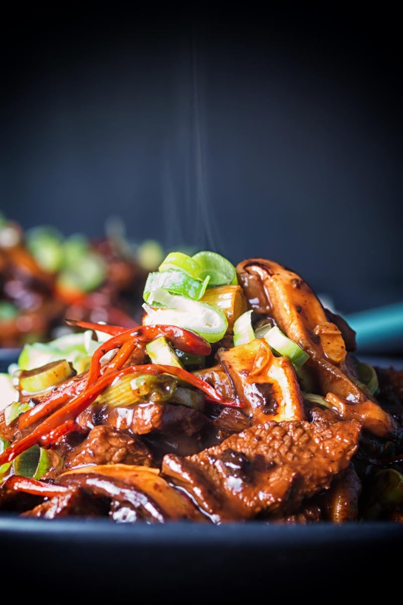 Beef Stir Fry with Shiitake Mushrooms Krumpli