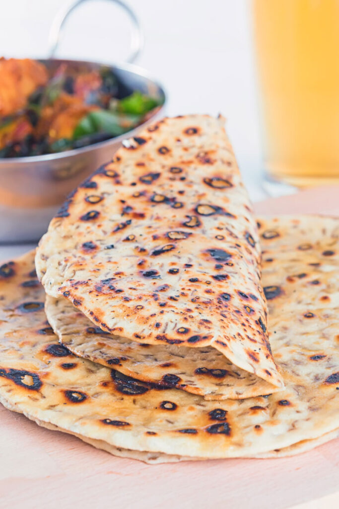 Portrait image of indian chapati or roti