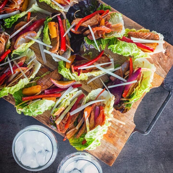 Spicy Pineapple Pork Lettuce Wraps