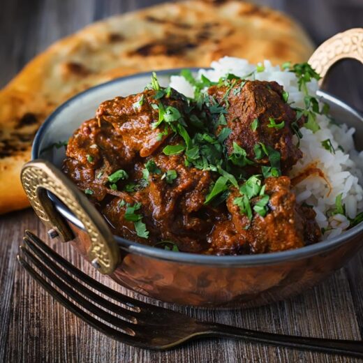 Lamb Rogan Josh Curry Kashmiri Style Krumpli