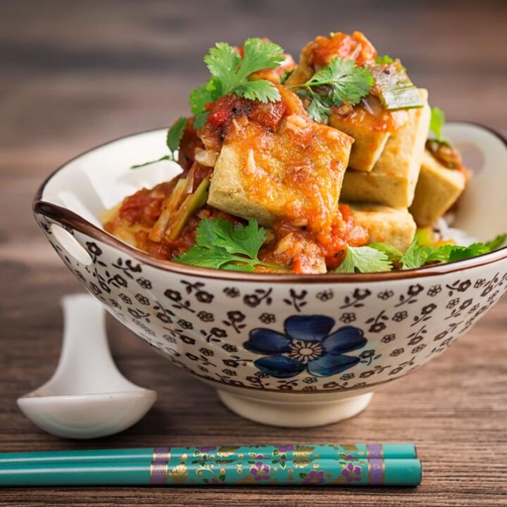 Quick and Easy Crispy Fried Tofu With Tomato Sauce | Krumpli