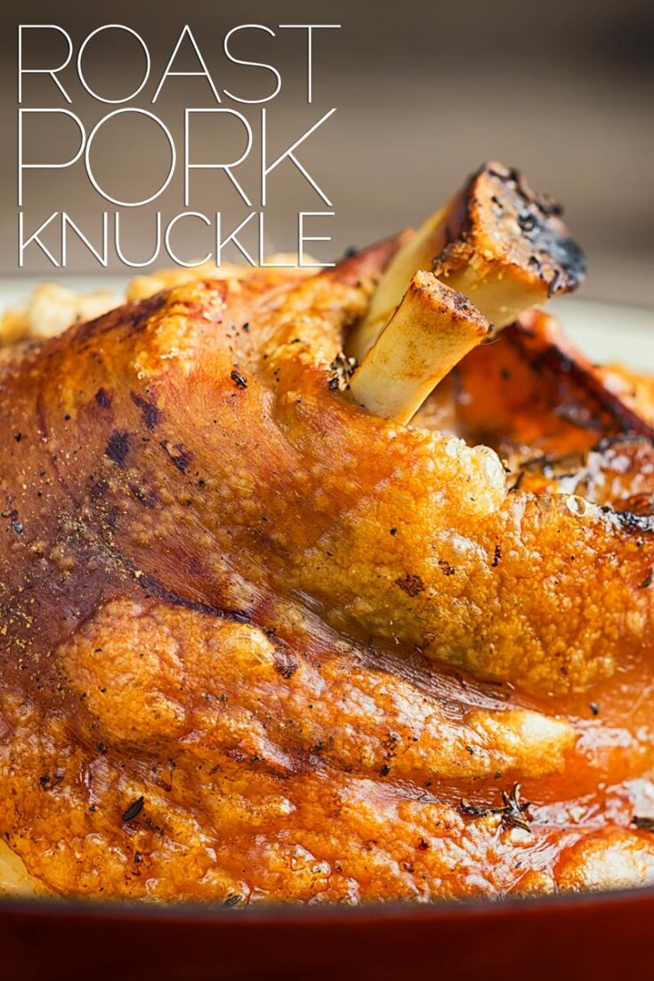 Beer Roasted Crispy Pork Knuckle Krumpli