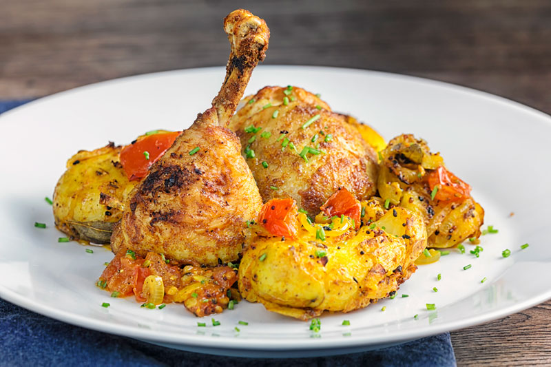 Simply Spiced Indian Roast Chicken Legs | Krumpli