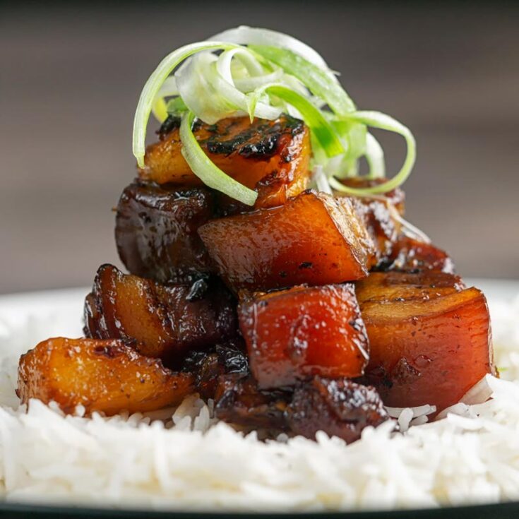 Sticky Pork Belly With Pineapple And Soy Sauce Krumpli