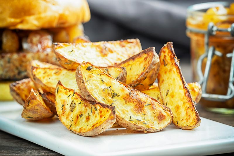 Air Fryer or Oven Baked Potato Wedges Krumpli