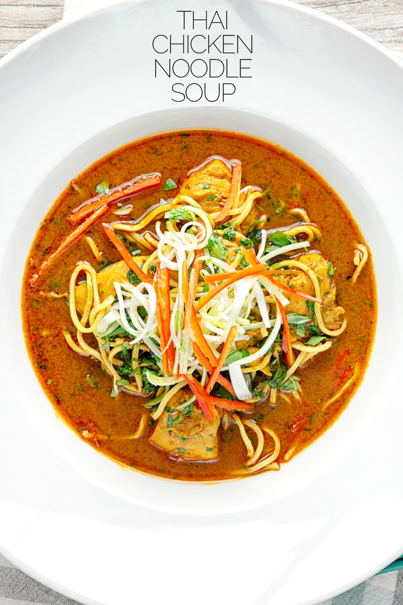 Quick & Spicy Thai Chicken Noodle Soup - Krumpli