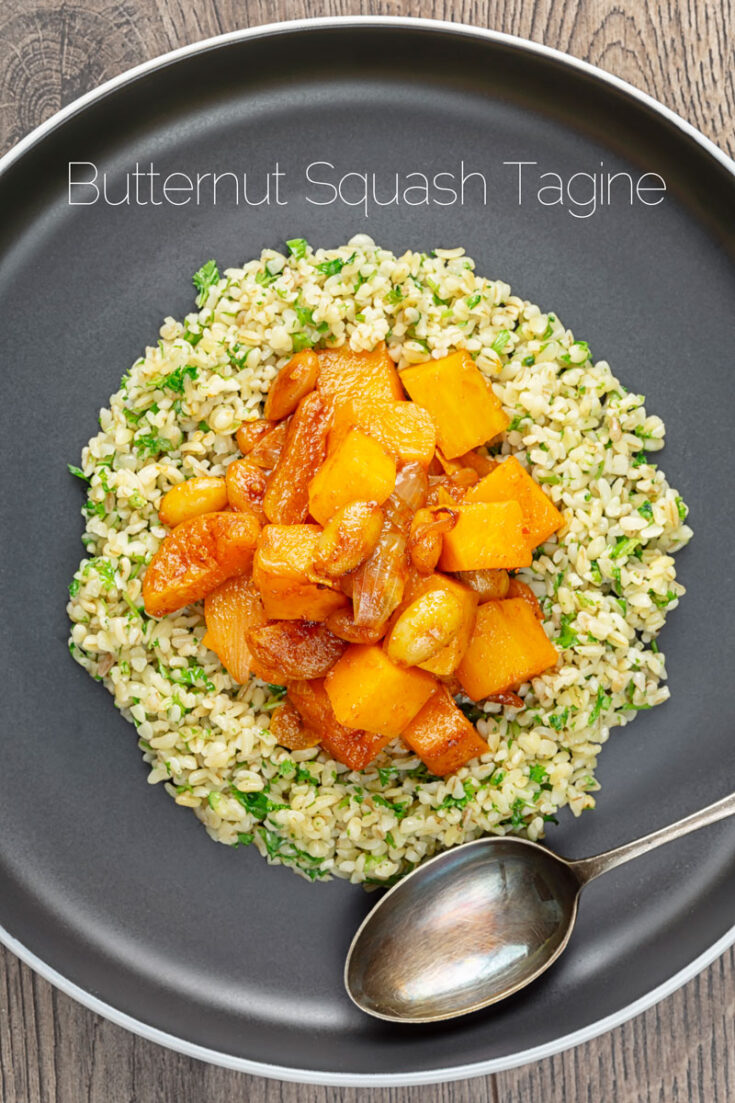 Simple Vegetarian Butternut Squash Tagine with Apricots - Krumpli