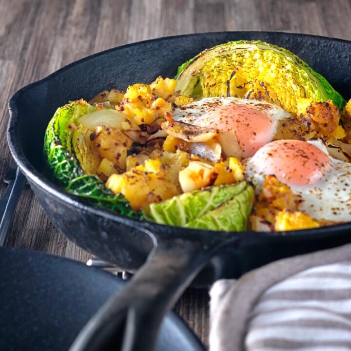 Vegetarian Skillet Cabbage and Potato Bake - Krumpli