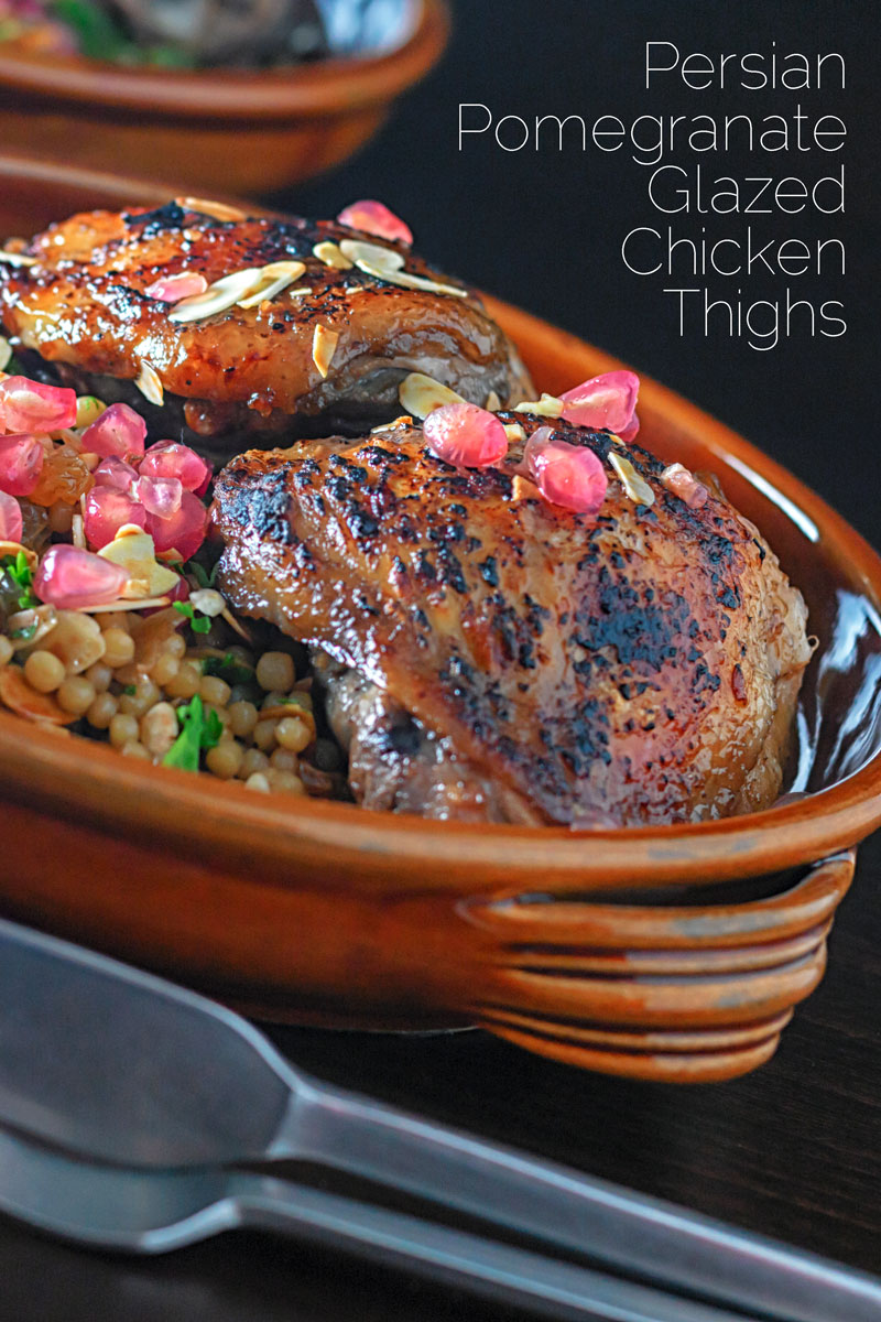 Pomegranate Molasses Glazed Chicken Thighs Krumpli