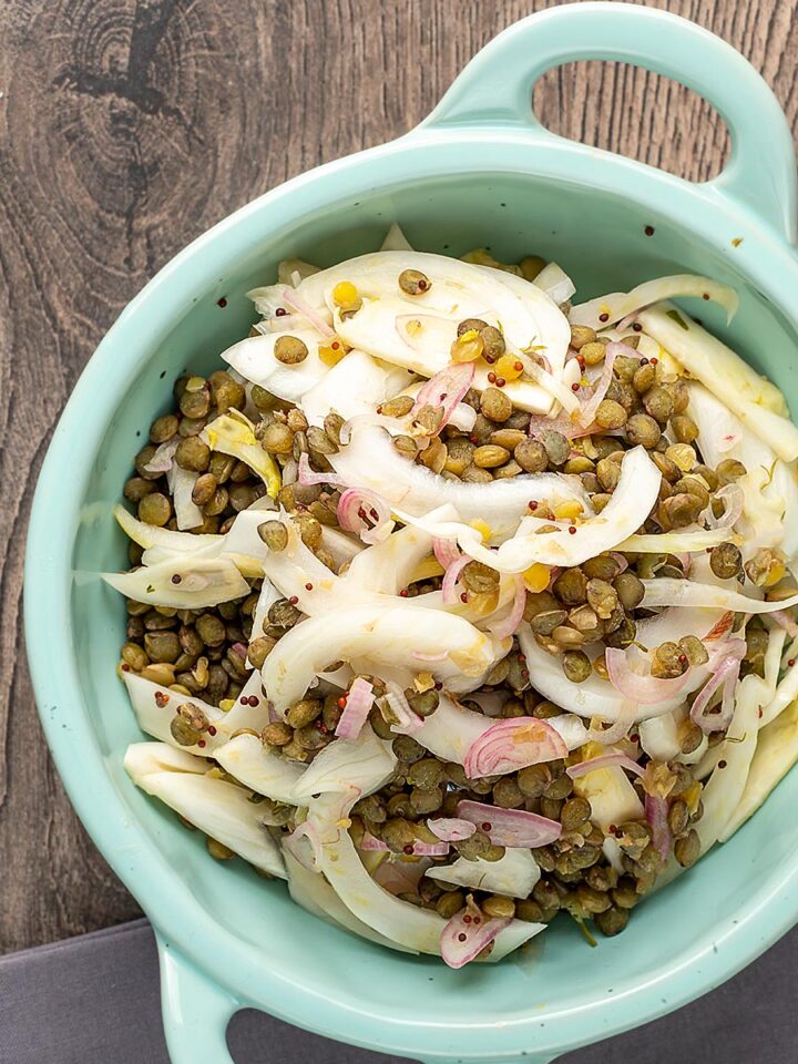 Pickled Fennel Salad with Puy Lentils Krumpli
