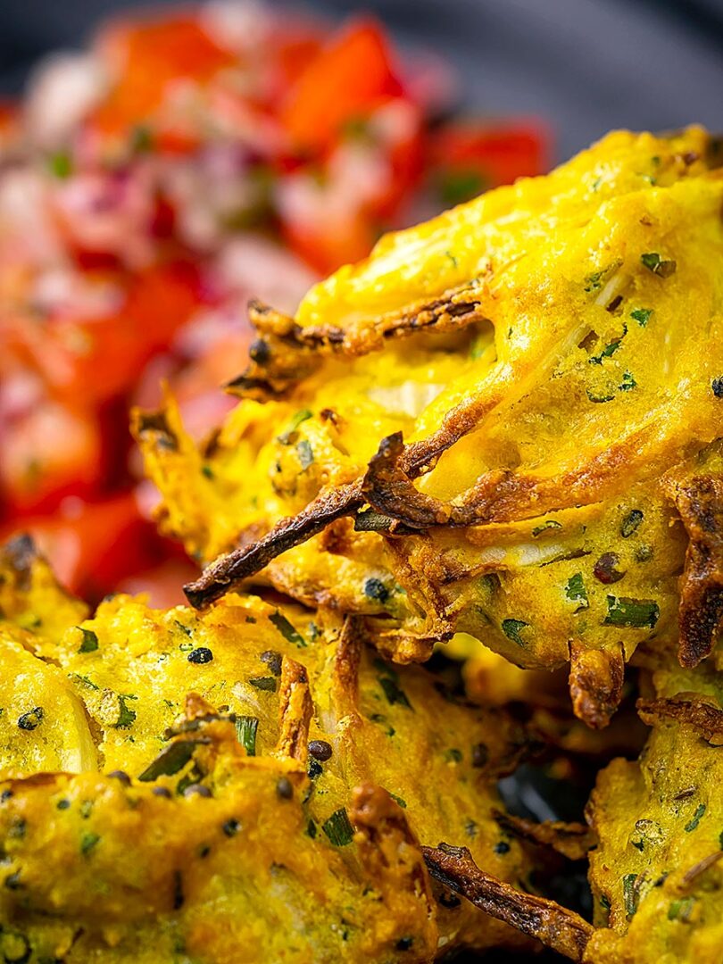 Lighter Air Fryer Onion Bhaji or Bhajia Quick and Easy Krumpli