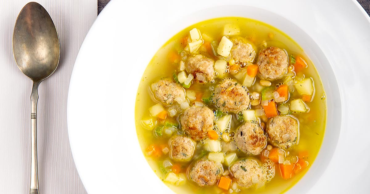 Meatball Soup, Light and Delicious! - Krumpli