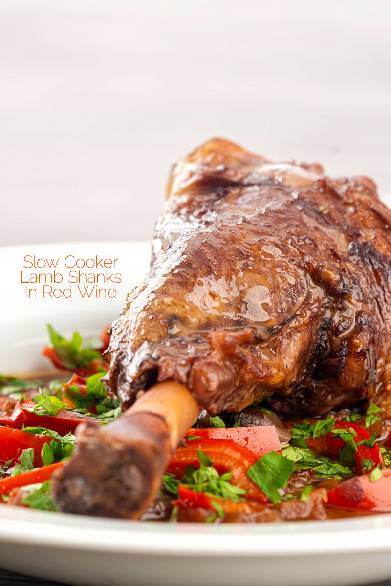 Slow Cooker Lamb Shanks in Red Wine Krumpli