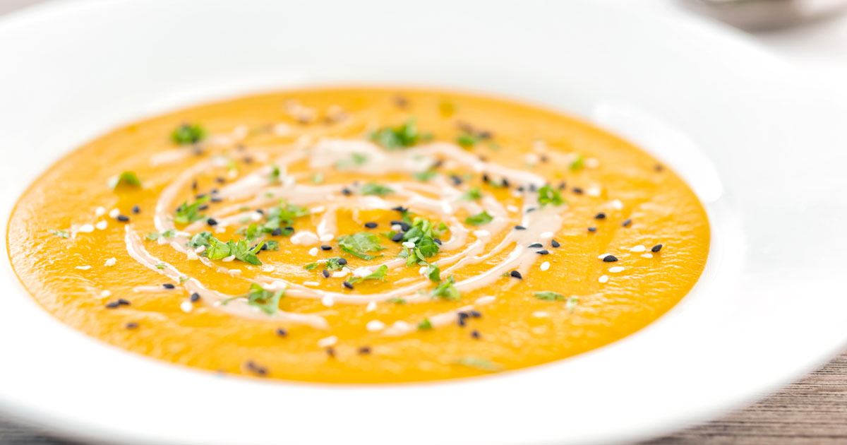 Spicy Carrot and Lentil Soup with Harissa - Krumpli