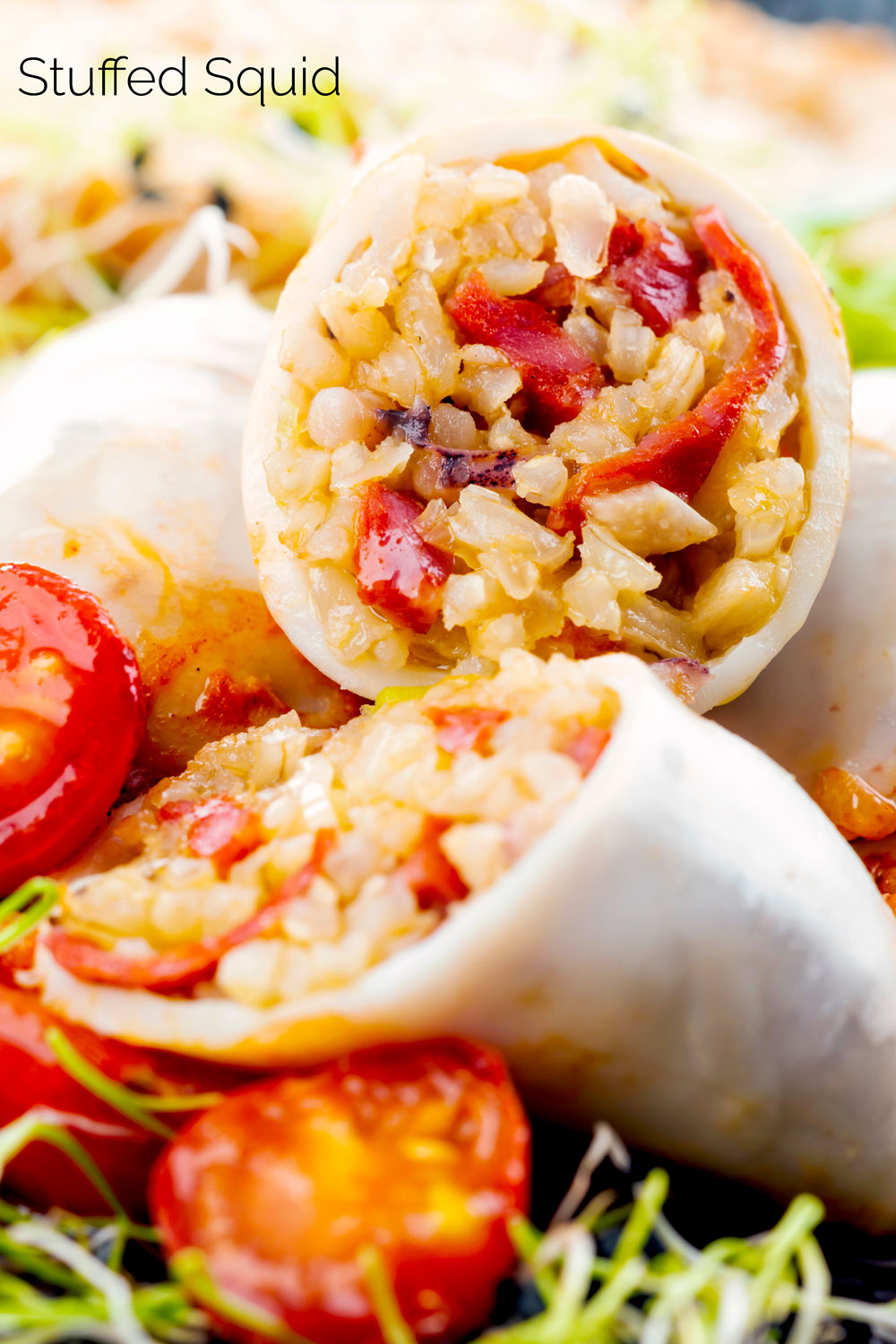 Stuffed Squid with Chorizo in Tomato Sauce - Krumpli