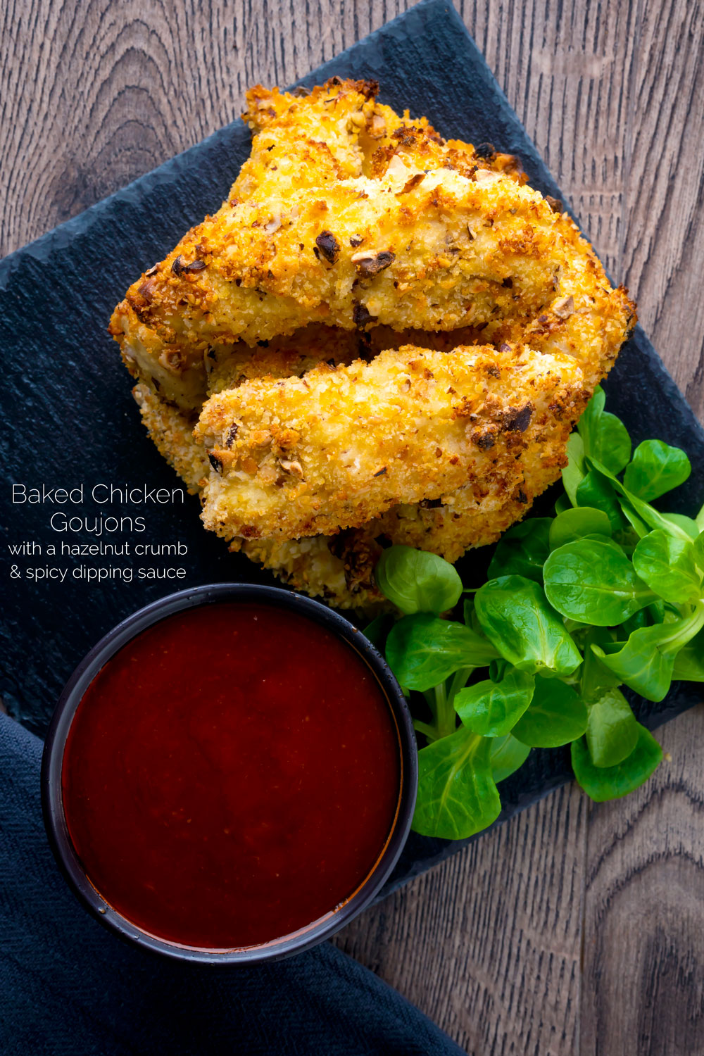 Chicken Goujons in Crispy Hazelnut Breadcrumbs Krumpli