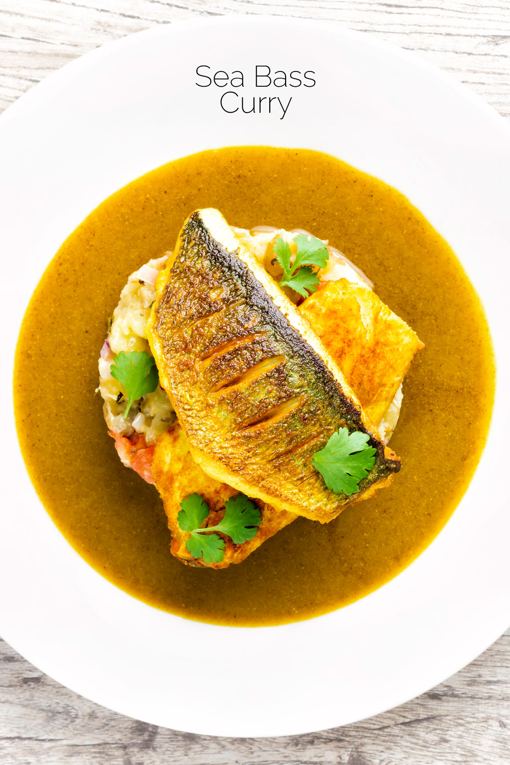 Sea Bass Curry with Crushed Fenugreek Potatoes Krumpli