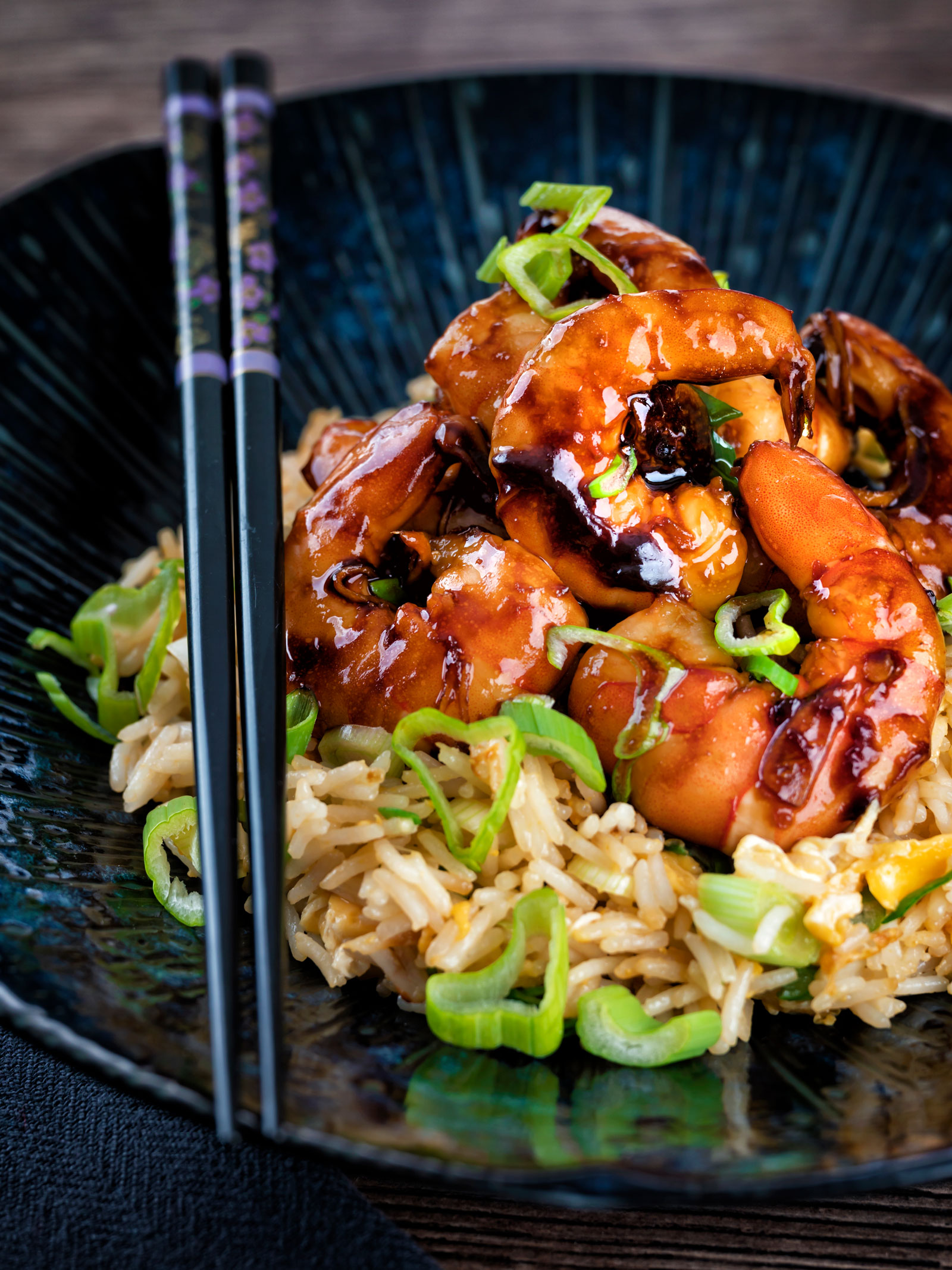 Pistachio-crusted prawns with teriyaki glaze at Tokyo Sushi Bar