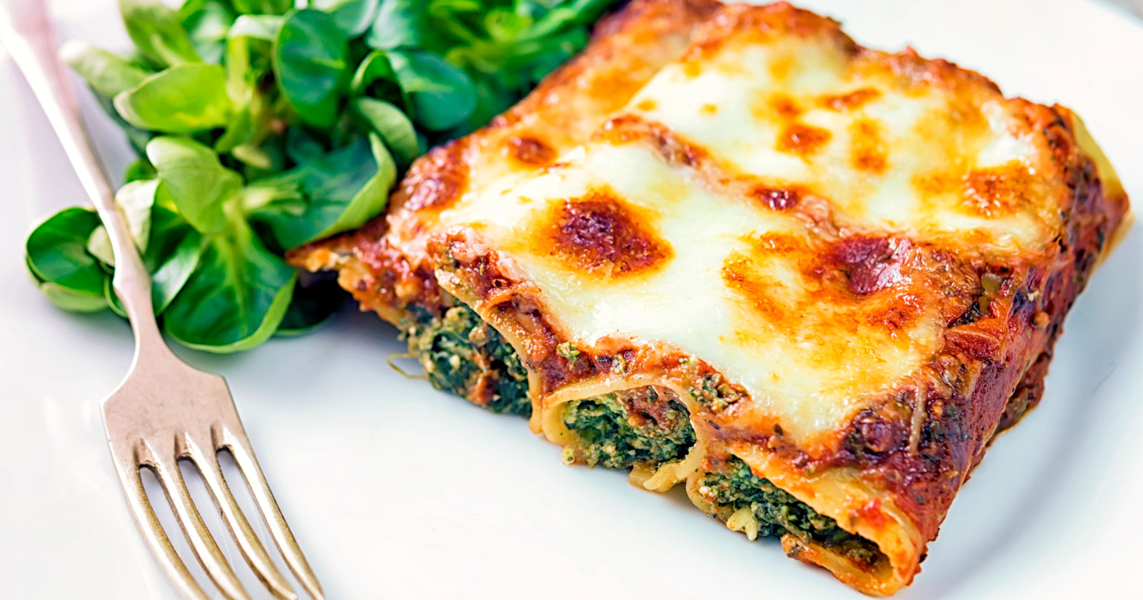 Goats Cheese Cannelloni With Spinach In