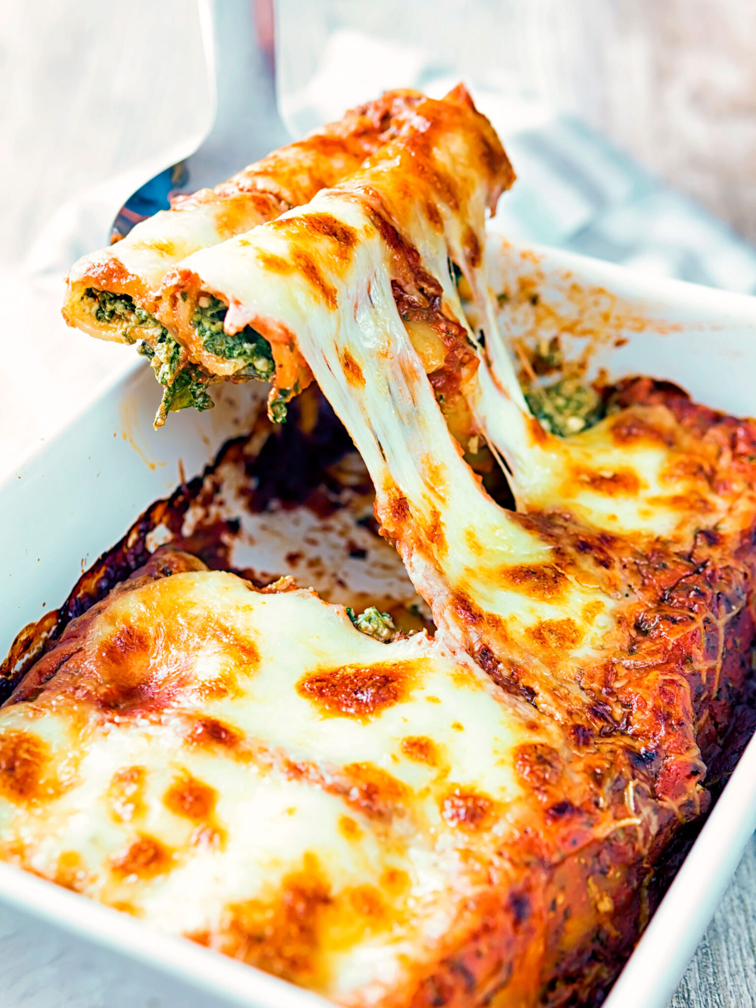 Goats Cheese Cannelloni with Spinach in Tomato Sauce Krumpli