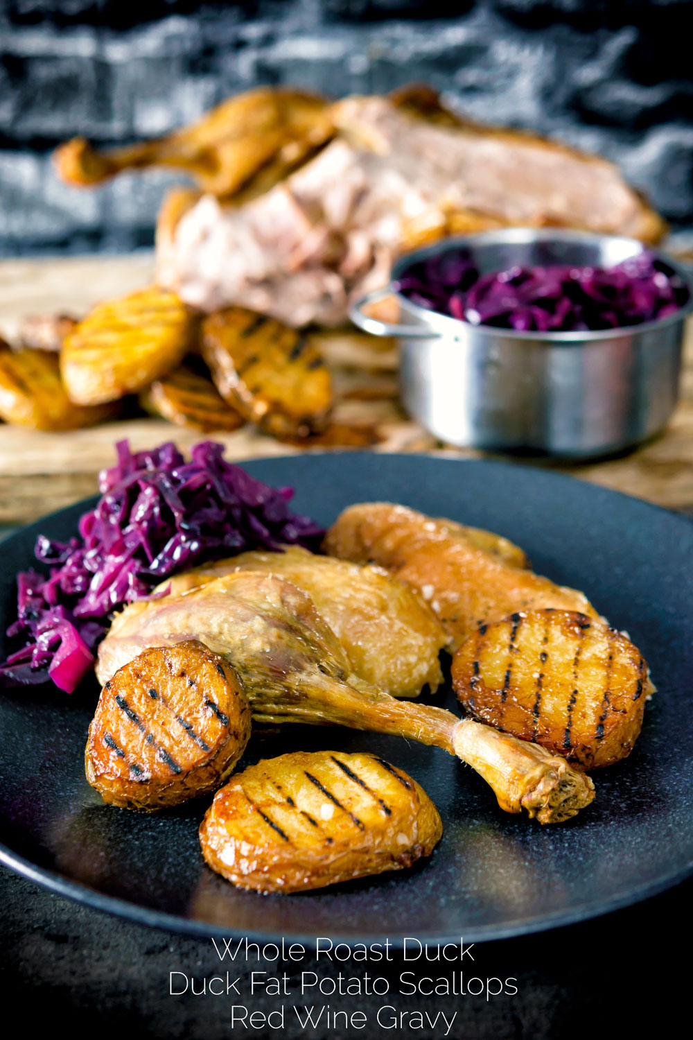 Roast Duck with Duck Fat Potatoes - Krumpli