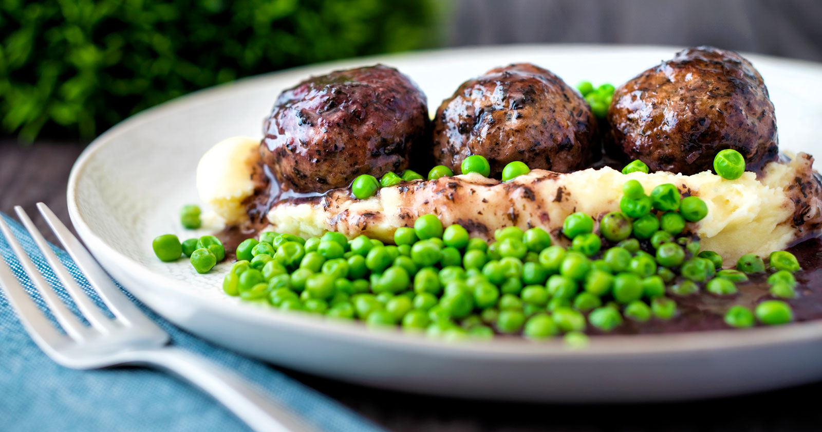 Minted Lamb Meatballs in Red Wine Gravy