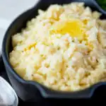 Buttery celeriac mash served with an extra knob of butter.