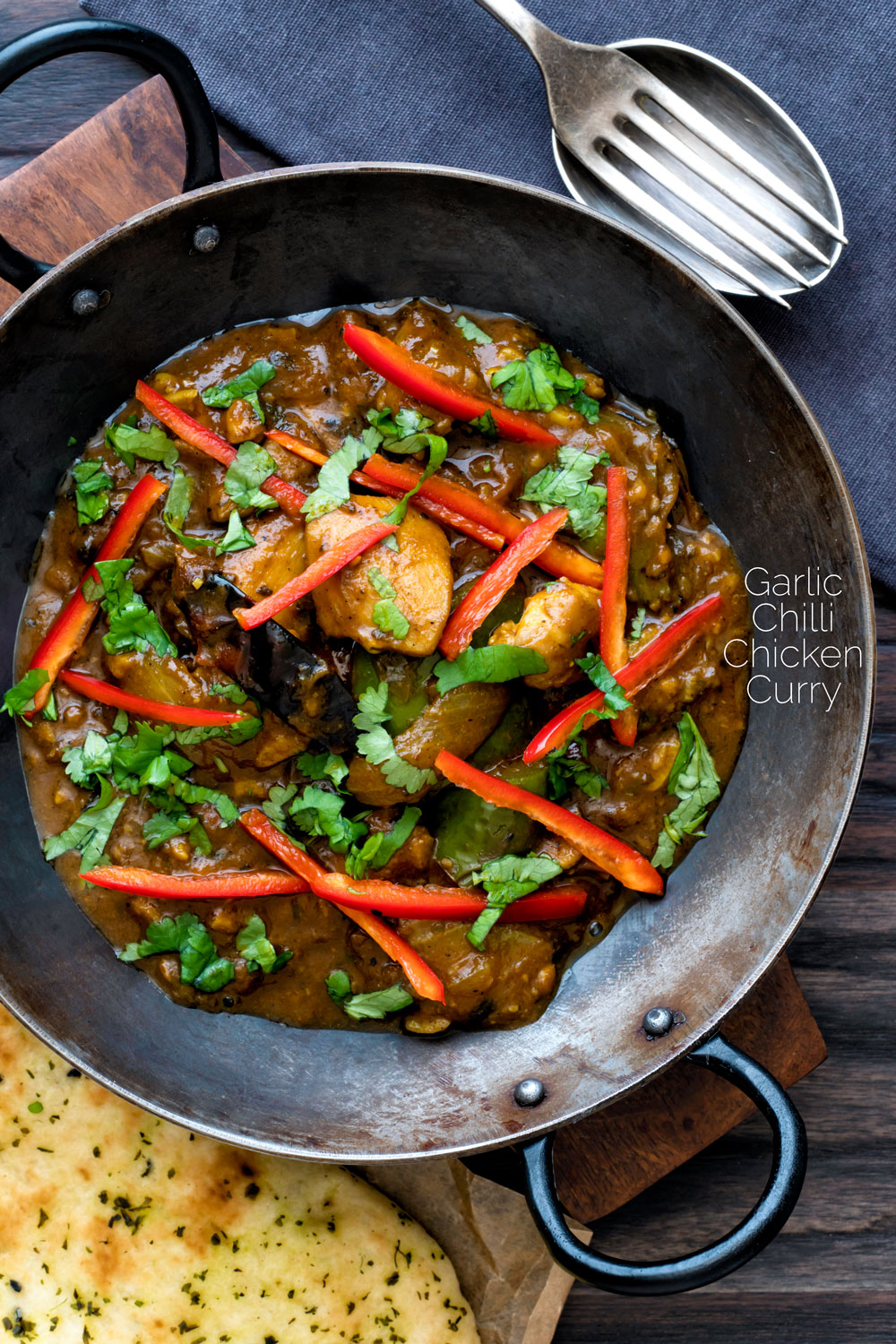 Garlic Chilli Chicken Indian Restaurant Style Curry - Krumpli