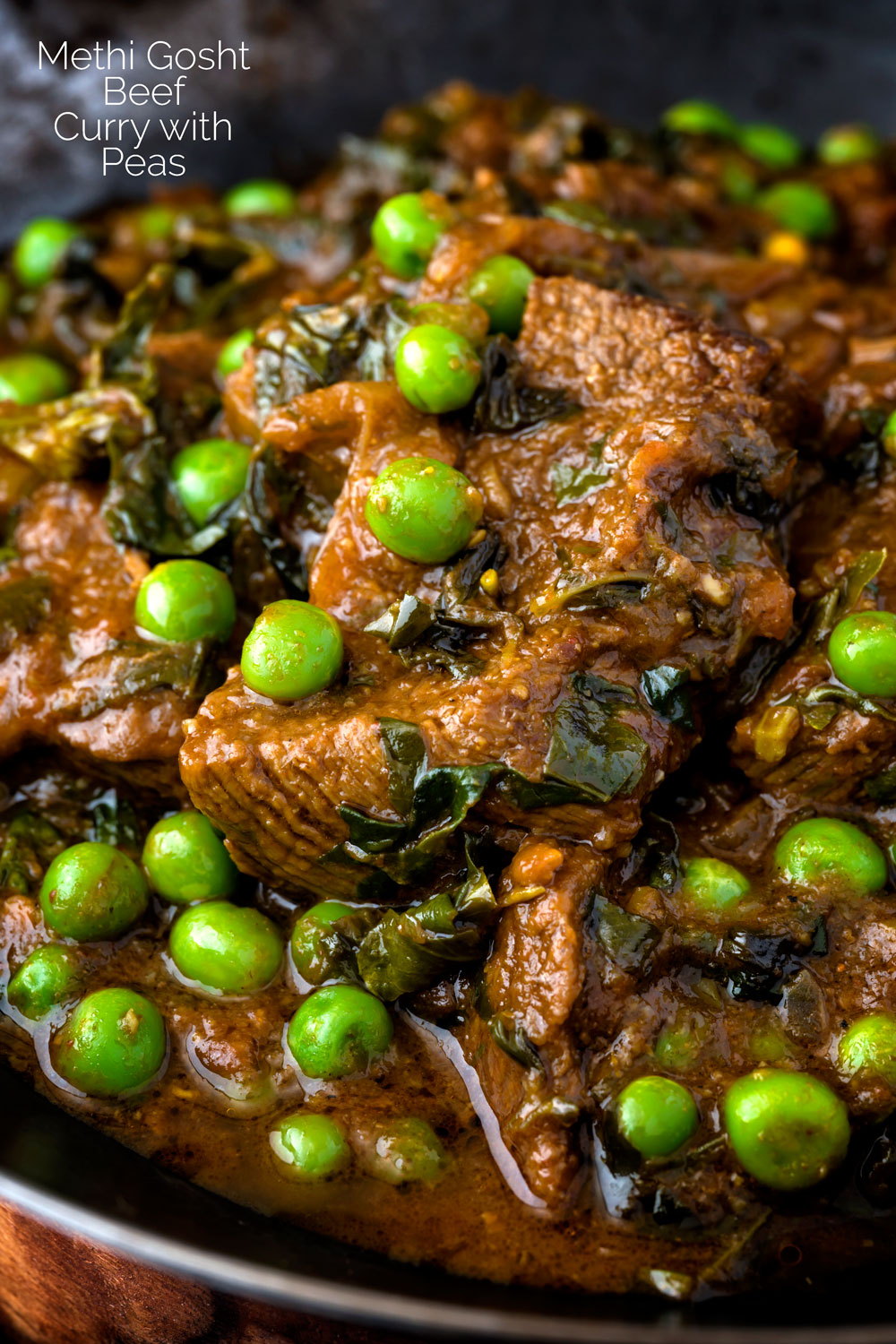 Methi Gosht Curry with Peas Krumpli