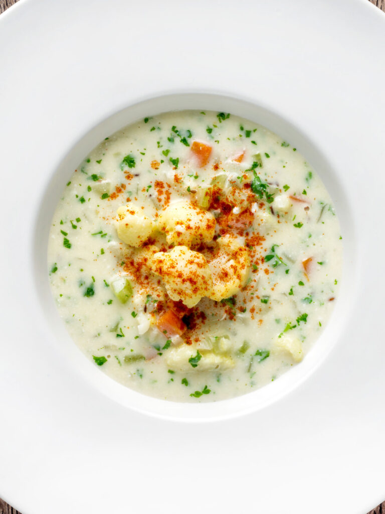 Creamy Cauliflower Soup with No Cream Krumpli