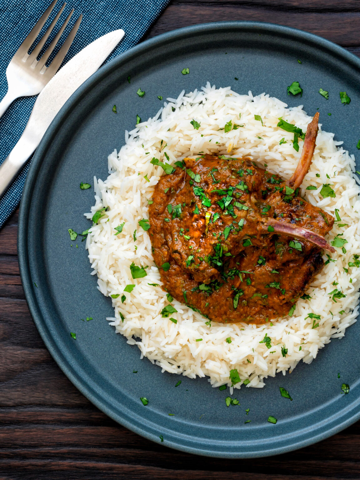 Lamb Chop Curry in a Tamarind Sauce Krumpli