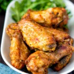 Pineapple and jalapeno pepper glazed chicken wings.