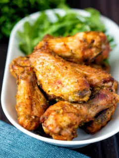 Pineapple and jalapeno pepper glazed chicken wings.