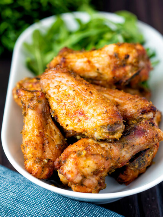 Pineapple and jalapeno pepper glazed chicken wings.