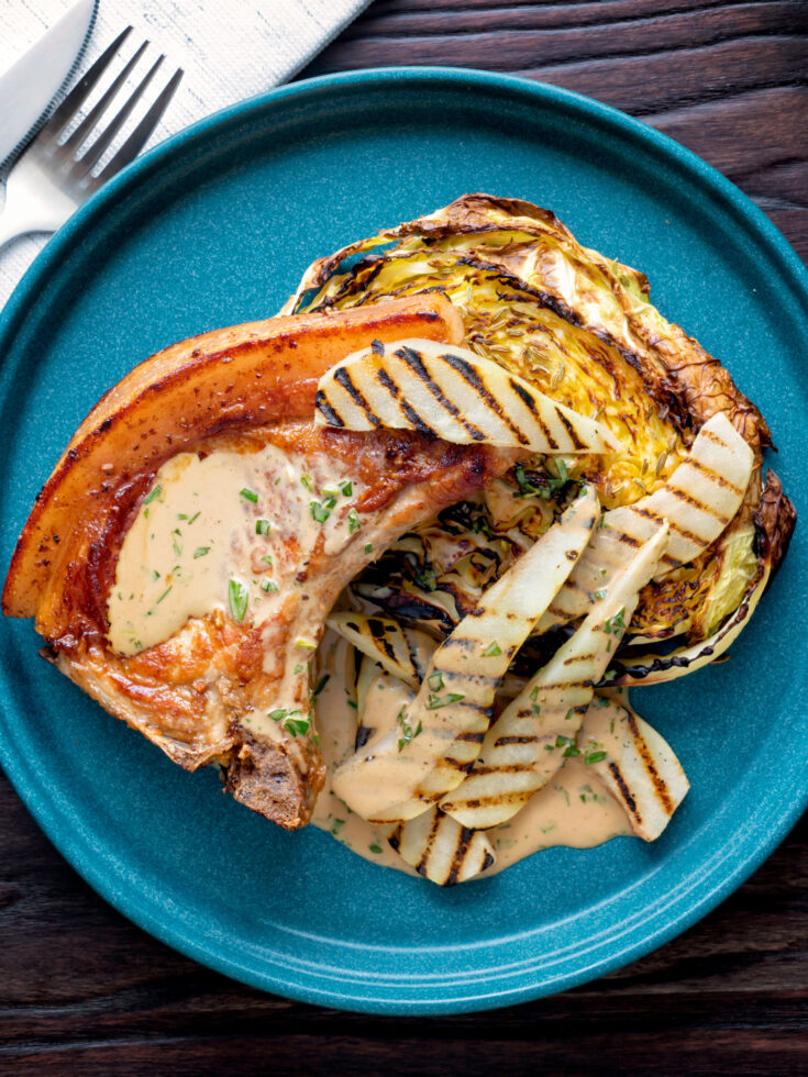 Pork Chops with Pears and Creamy Cider Sauce Krumpli