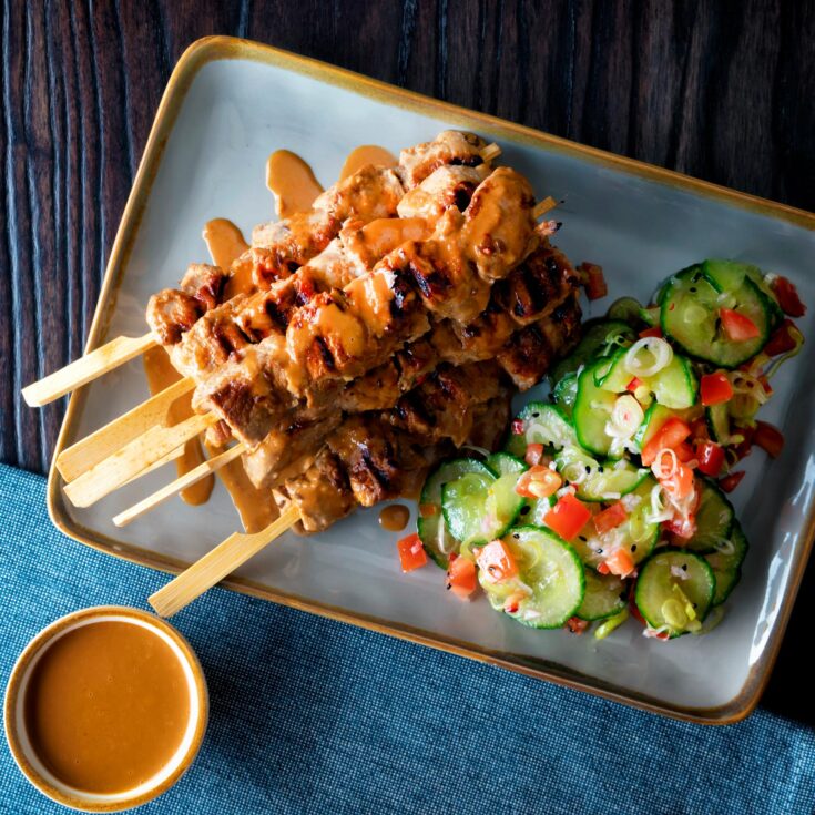 Pork Satay with Peanut Sauce Krumpli