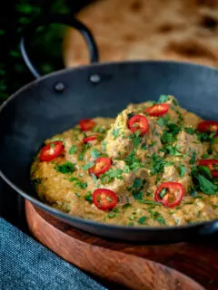 Indian influenced lamb pasanda almond and yoghurt curry.