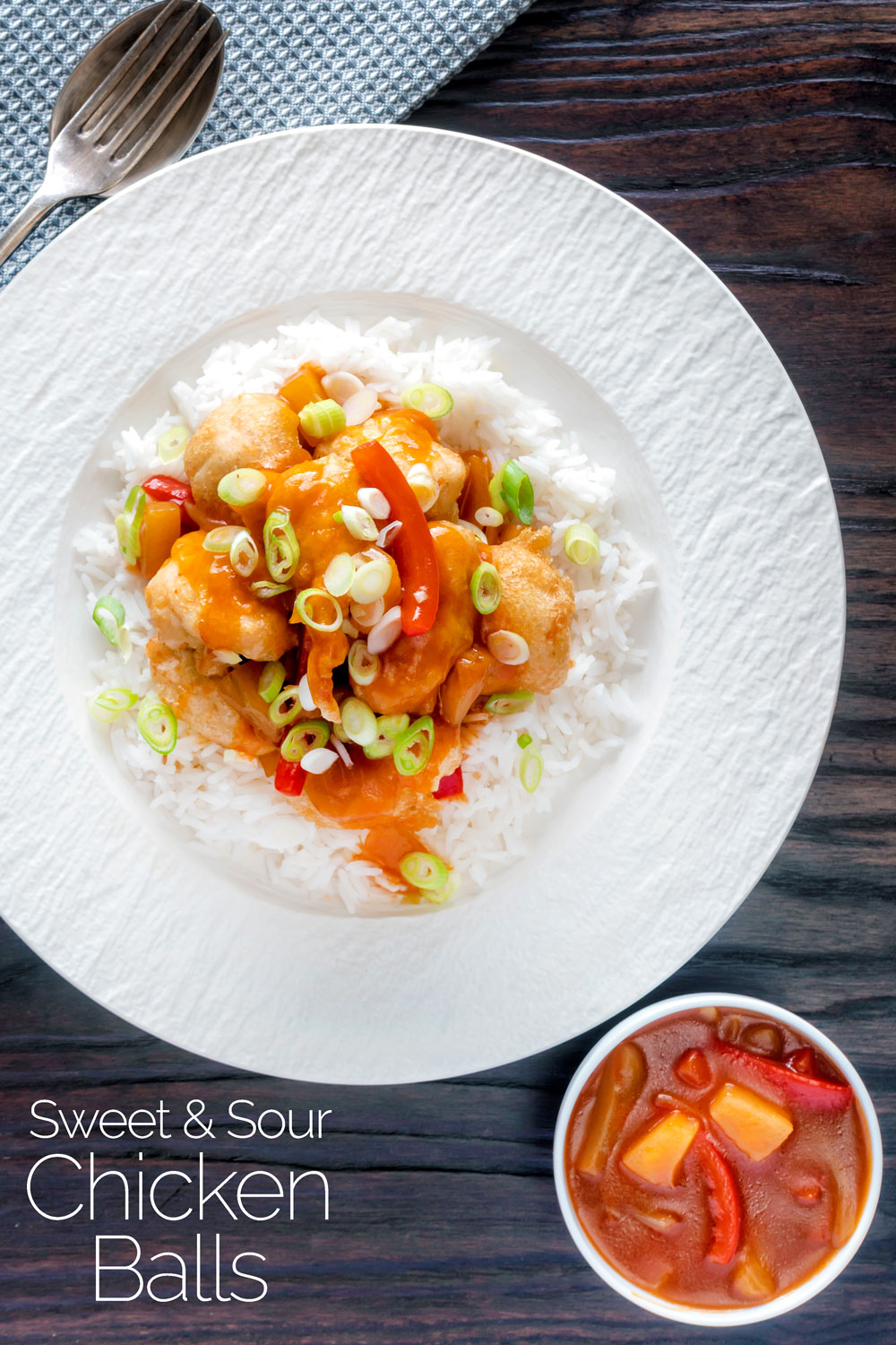 Sweet and Sour Chicken Balls in Crispy Batter Krumpli