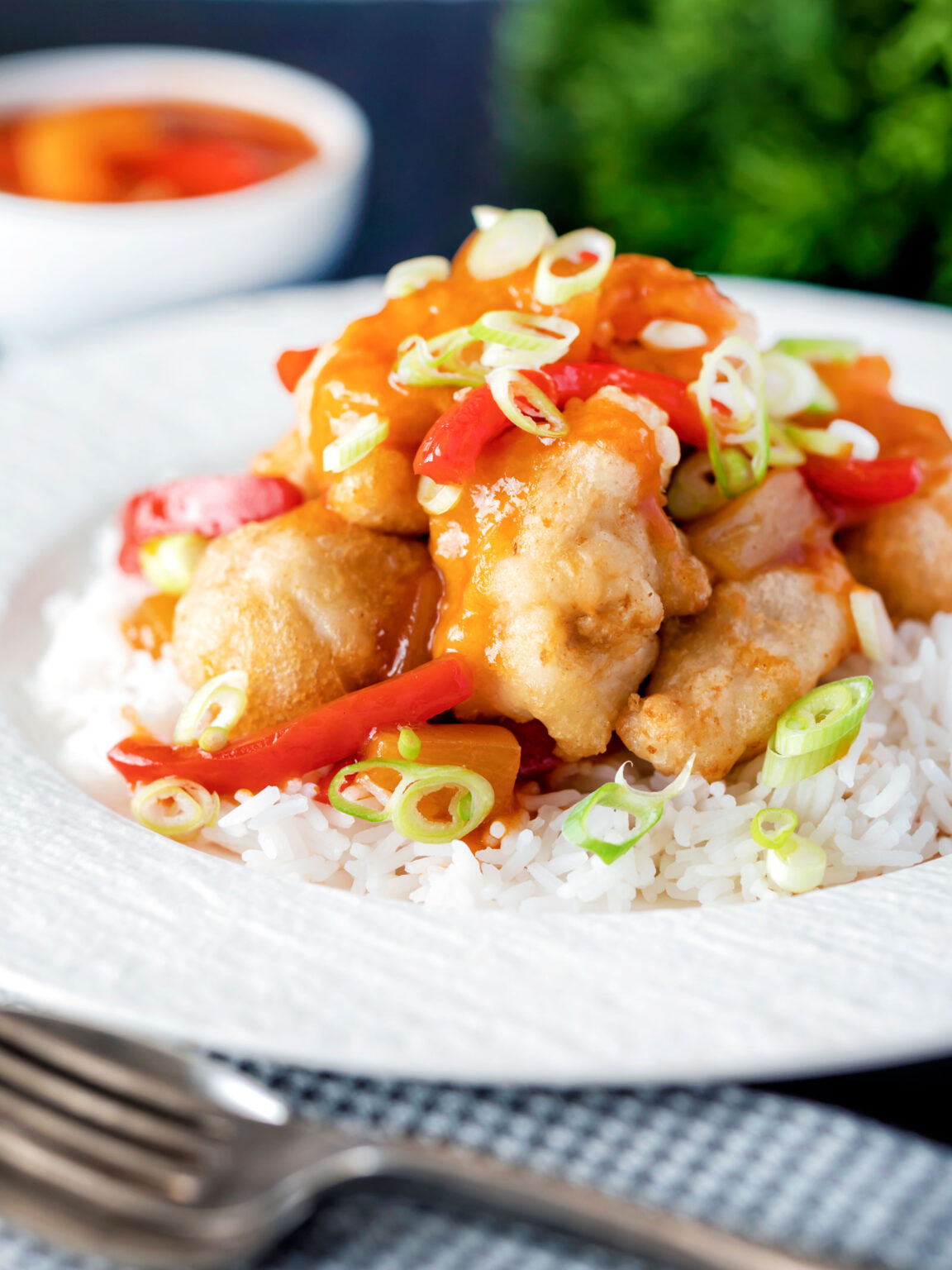 Sweet and Sour Chicken Balls in Crispy Batter Krumpli